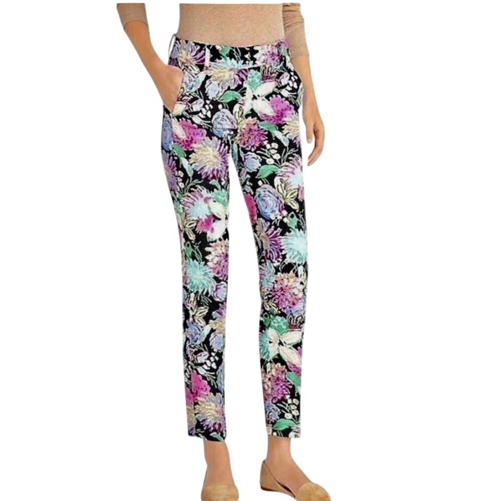 NWT J.Crew Women’s Corinth Floral Printed Ruby Pants Size 8 colorful preppy